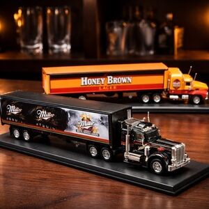 Matchbox Collectibles 1996 Miller Brewing Co. Die-Cast Semi Truck Lot of 2